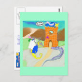 Damsel in nood briefkaart (Voorkant / Achterkant)