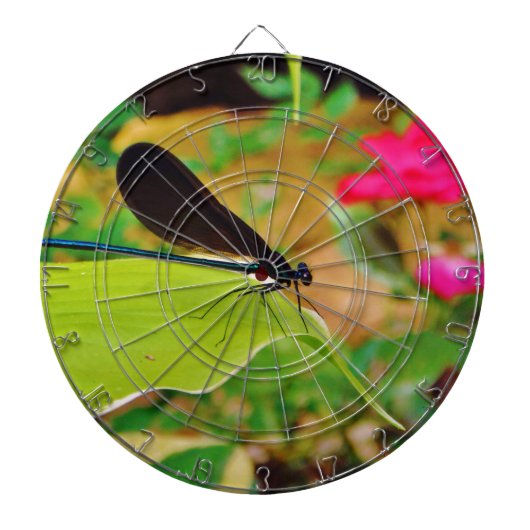 Damselfly en Roos Dartbord (Voorkant)
