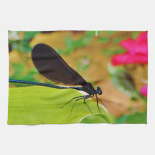 Damselfly en Roos Theedoek
