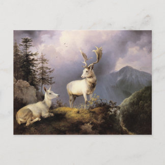 Damwild, Friedrich Gauermann, 1833 Briefkaart