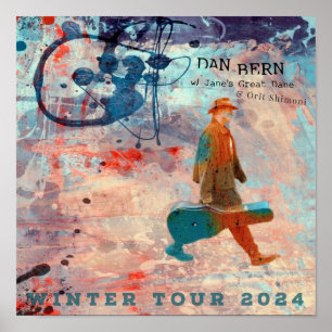 Dan Bern Winter Tour 2024 Poster (SO art)