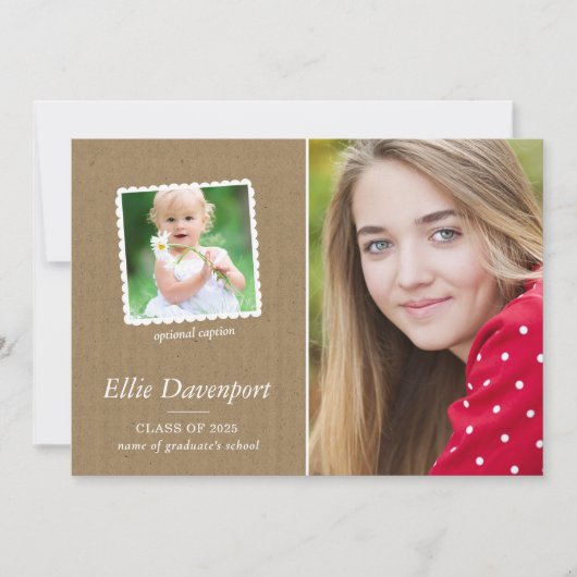 Dan en nu | 2-Fotogradatiepartij Kaart (Voorkant)