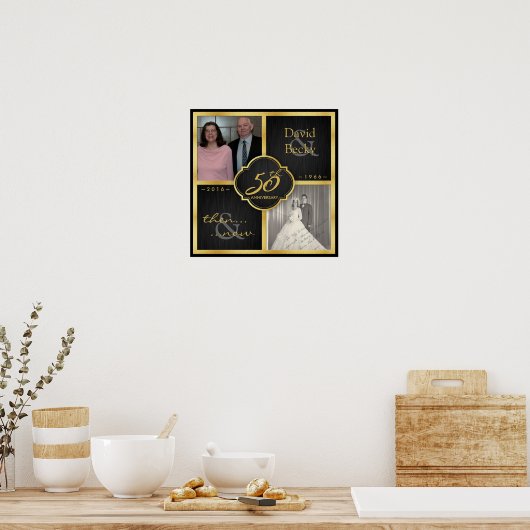 Dan en nu 50ste Jubileum 2016 Poster (Keuken)