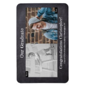 Dan en nu Afstuderen het Afstuderen van de Foto Magneet (Verticaal)