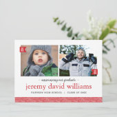 Dan en nu de Uitnodiging van het Afstuderen van de (Staand voorkant)