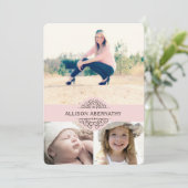 Dan en nu fotograaf. | Roze Kaart (Staand voorkant)