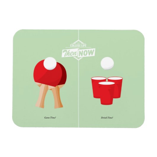 Dan en nu: pingpong magneet (Horizontaal)