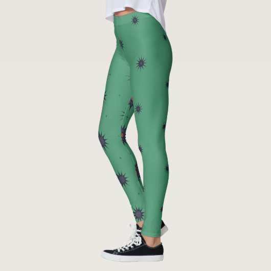 Dan Flashes Green Menace Leggings (Gauche)