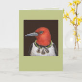 Dan la carte de pic à tête rouge (Fleur jaune)