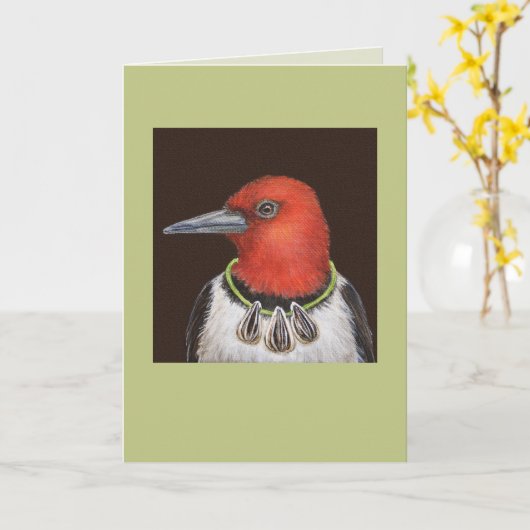 Dan la carte de pic à tête rouge (Fleur jaune)