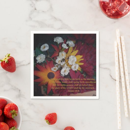 Dan zal uw licht doorbreken servet (Insitu)