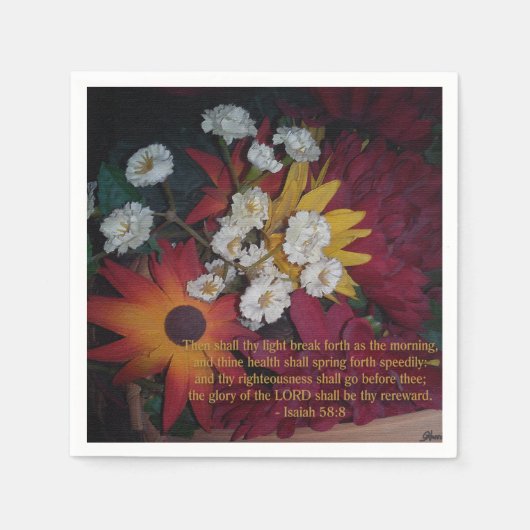 Dan zal uw licht doorbreken servet (Voorkant)