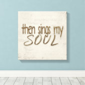 Dan zingt mijn brontekst op muziek canvas afdruk (Insitu (Houten vloer))