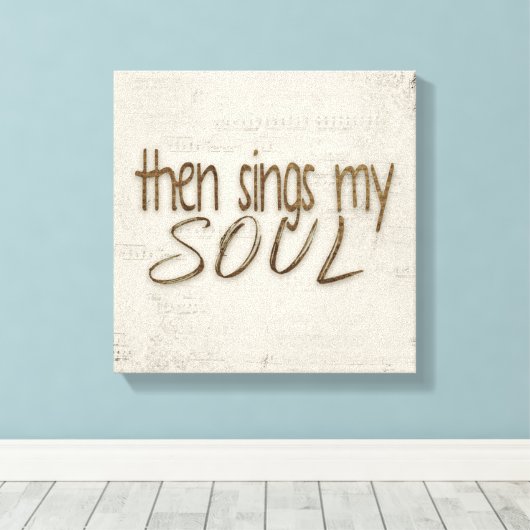 Dan zingt mijn brontekst op muziek canvas afdruk (Insitu (Houten vloer))