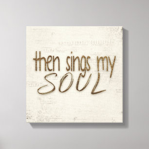 Dan zingt mijn brontekst op muziek canvas afdruk