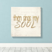 Dan zingt mijn brontekst op muziek canvas afdruk (Insitu (Houten vloer))