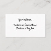 Dan zingt mijn soep met het toetsenbord van de Lan Visitekaartje (Achterkant)