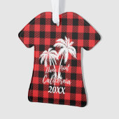 Dana Point California Palm Tree gepersonaliseerd Ornament (voorkant)