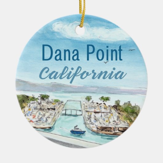 Dana Point Ceramic Ornament - Californië Coastal B (Voorkant)