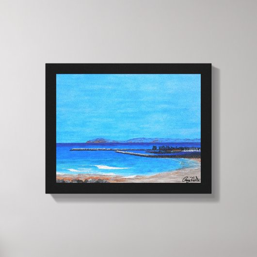 Dana Point Harbour ondertekend Canvas Afdruk (Voorkant)