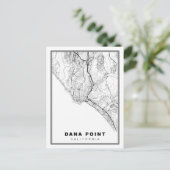 Dana Point Map Briefkaart (Staand voorkant)