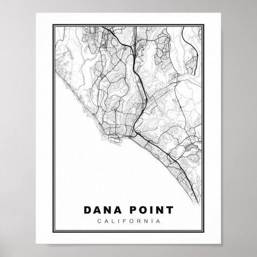 Dana Point Map Poster (Voorkant)