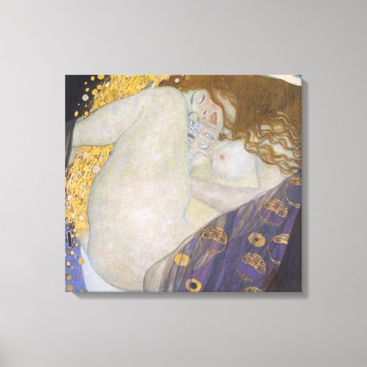 Danae door Gustav Klimt Canvas Afdruk (Voorkant)