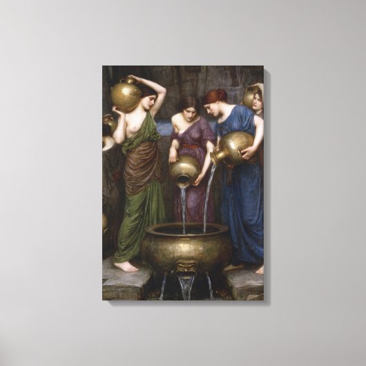 Danaides door John William Waterhouse Canvas Afdruk (Voorkant)