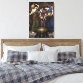 Danaides door John William Waterhouse Canvas Afdruk (Insitu (Slaapkamer))
