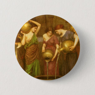 Danaides door John William Waterhouse Ronde Button 5,7 Cm