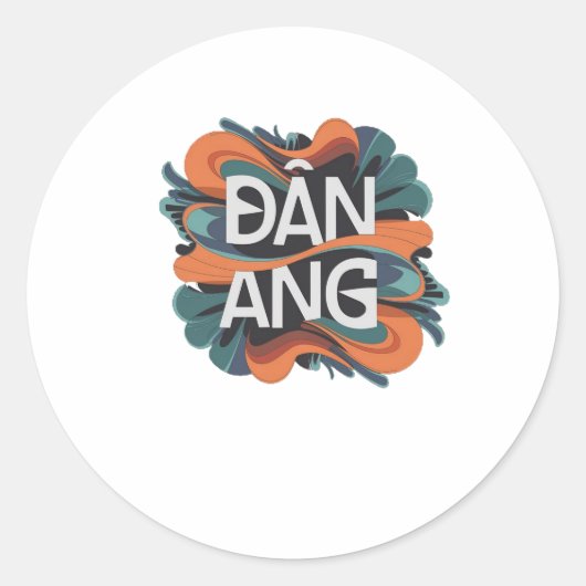 Danang Ronde Sticker (Voorkant)