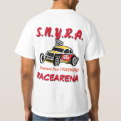 Danbury Fair Speedways Racearena Sign Logo Geel T-shirt (Achterkant)