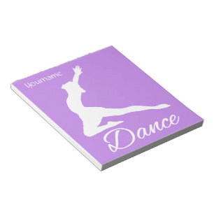 DANCE aangepast monogram en kleurenblocnote Notitieblok