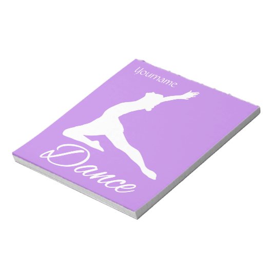 DANCE aangepast monogram en kleurenblocnote Notitieblok (Gedraaid)