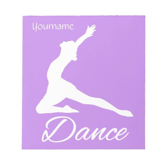 DANCE aangepast monogram en kleurenblocnote Notitieblok (Voorkant)