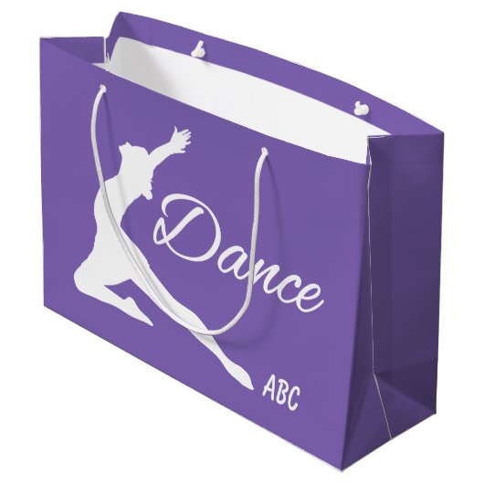 DANCE aangepaste monogram- en kleurencadeautassen Large Cadeautasje (Achterkant Gekanteld)