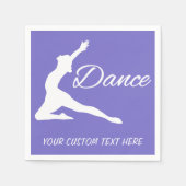 DANCE aangepaste tekst- en kleurenpapierservetten Servetten (Voorkant)