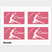 DANCE aangepaste tekst & kleur stickers (Vel)