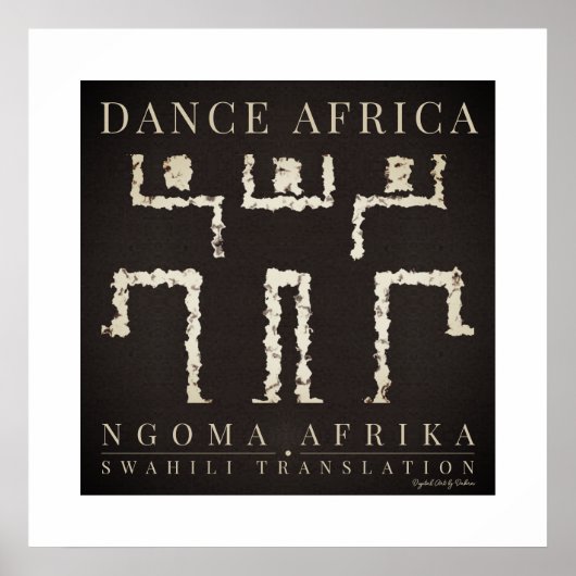 DANCE AFRIKA Afrikaanse stamdansers erfgoed Poster (Voorkant)