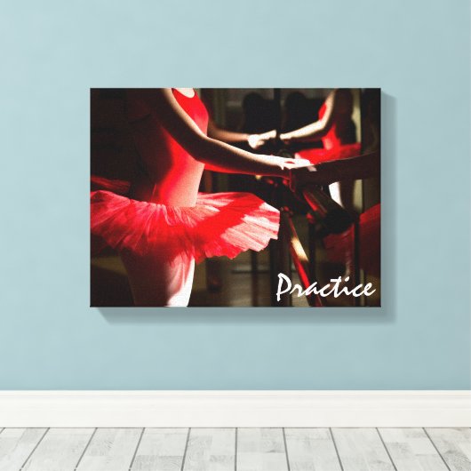 Dance Art Ballet Praktijk Canvas Afdruk (Insitu (Houten vloer))