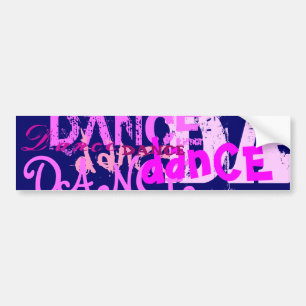 Dance Art in roze Bumpersticker