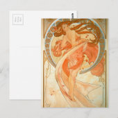 "Dance" - Art Nouveau - Alphonse Mucha Briefkaart (Voorkant / Achterkant)