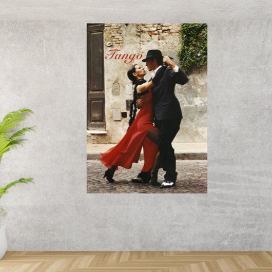 Dance Art, Tango, Red, Black, Latijn Dance Canvas Afdruk