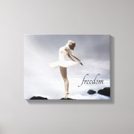 Dance Art, zwart-wit, ballet, vrijheid Canvas Afdruk