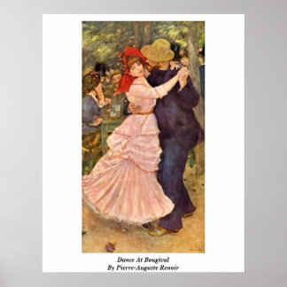 Dance at Bougival by Pierre-Auguste Renoir Poster