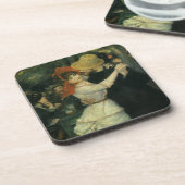 Dance at Bougival by Pierre Renoir, kunst Bier Onderzetter (Linkerzijde)