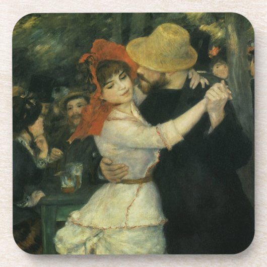 Dance at Bougival by Pierre Renoir, kunst Bier Onderzetter (Voorkant)