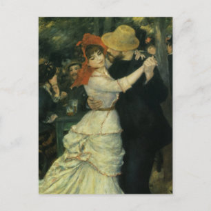 Dance at Bougival by Pierre Renoir,  kunst Briefkaart