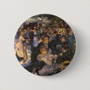 Dance at Le Moulin de la Galette by Pierre Renoir Ronde Button 5,7 Cm