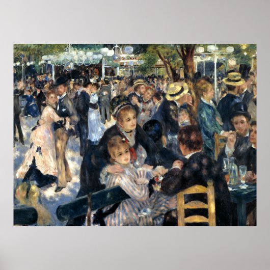 Dance at Le Moulin de la Galette by Renoir Poster (Voorkant)